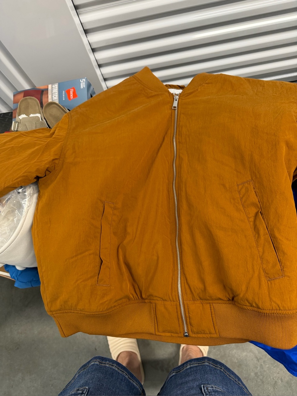 Goodfellow & Co Rust Orange Zip Bomber Jacket size large  nwt.